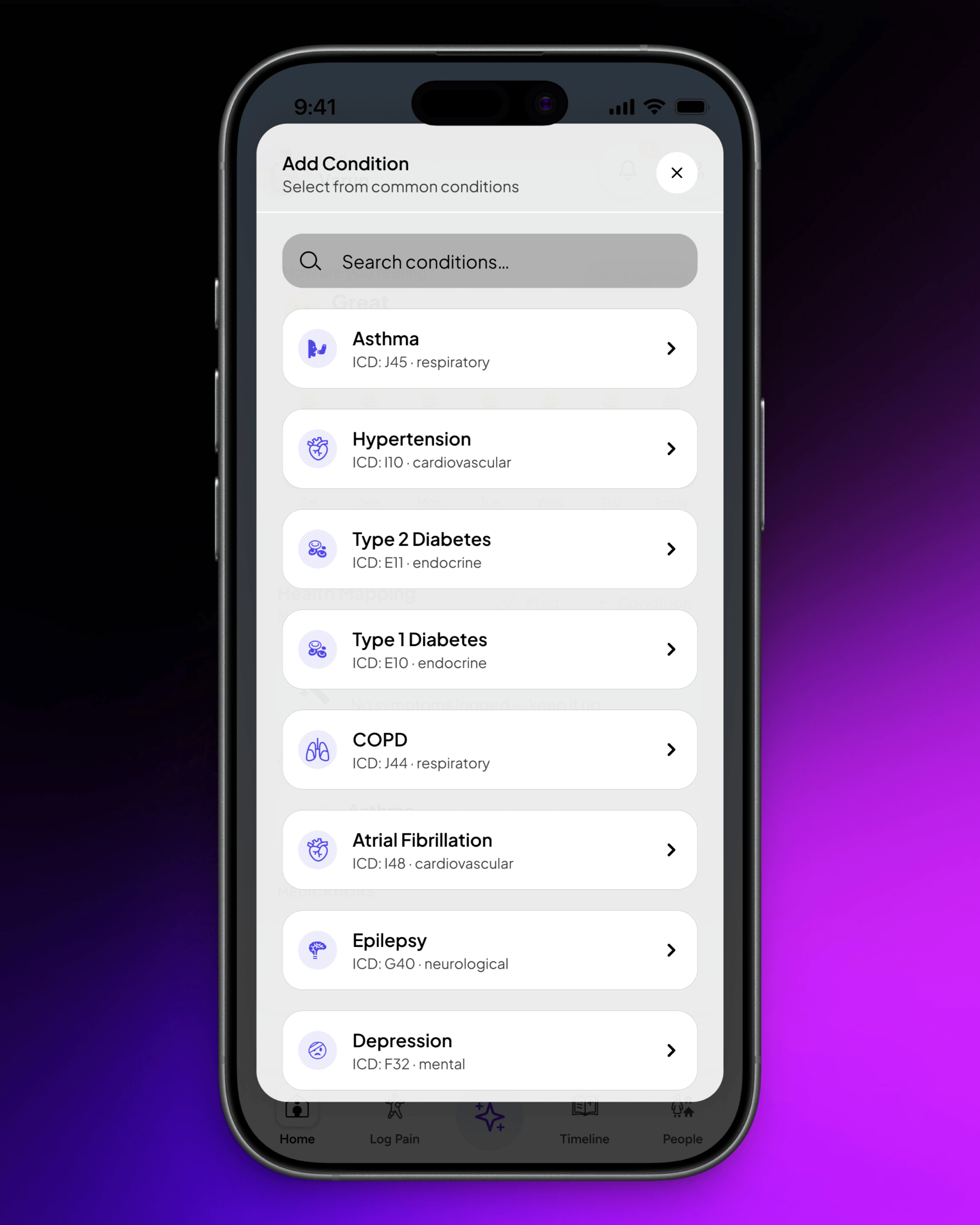 Custom icon set on mobile