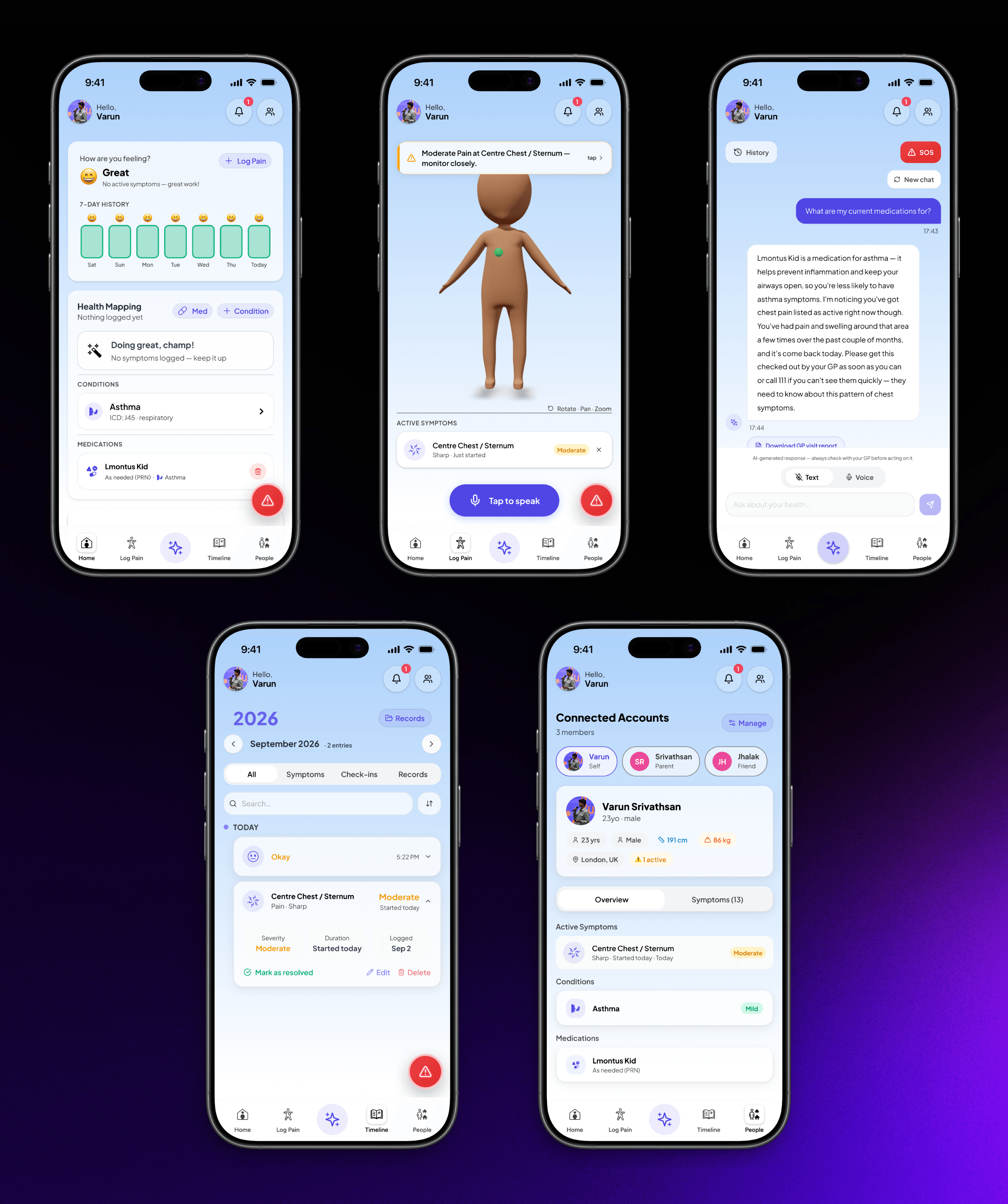 Final key screens across iOS and Android